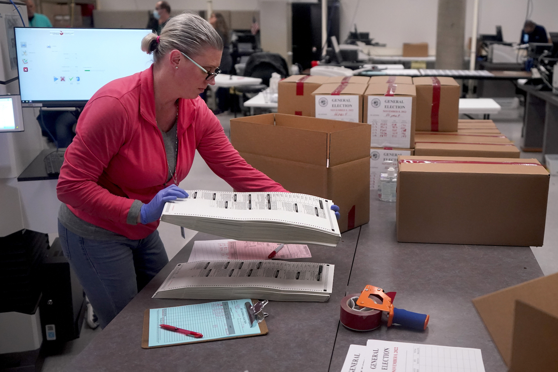 Maricopa County election worker on Nov. 9, 2022