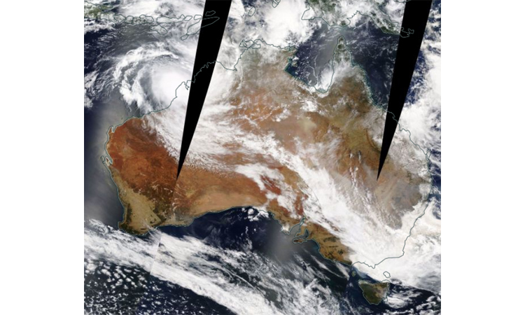 NASA satellite image of Australia