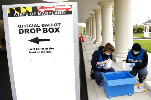 ballot drop box Maryland April 2020
