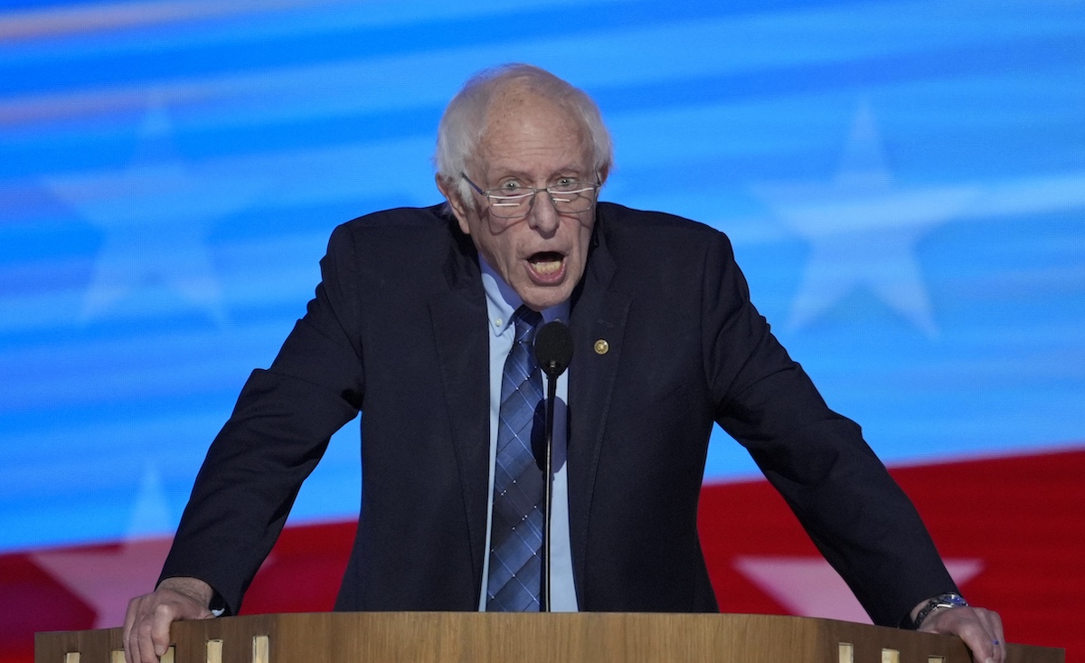 Sen. Bernie Sanders, I-Vt., at the DNC in Chicago, 8-20-2024