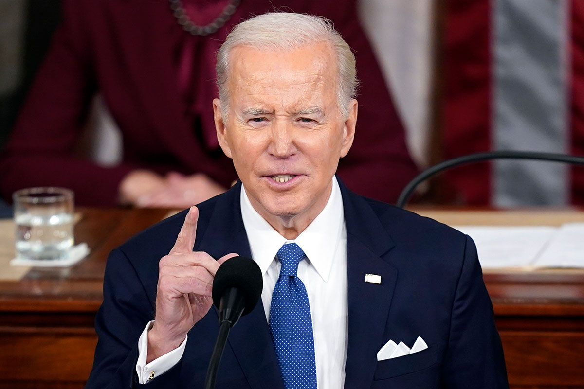 Joe Biden makes point during State of the Union 2-7-2023