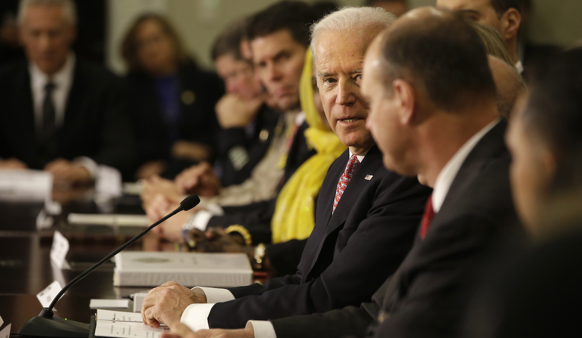 Joe Biden speaking at White House summit in 2015