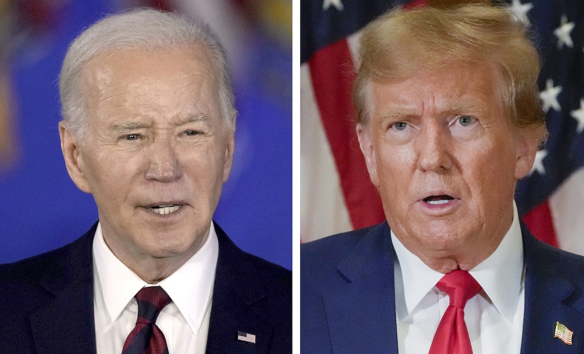 President Joe Biden-former President Donald Trump composite, 7-5-2024