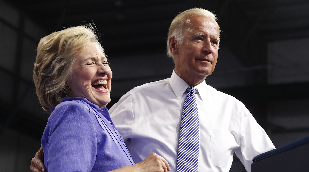 Joe Biden and Hillary Clinton in Scranton, Pa., 8-15-2016