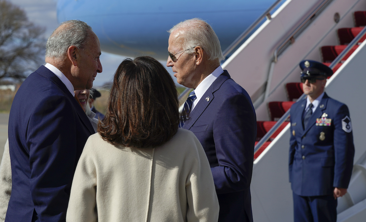 Biden Schumer at in Mattydale, N.Y., 10-27-2022