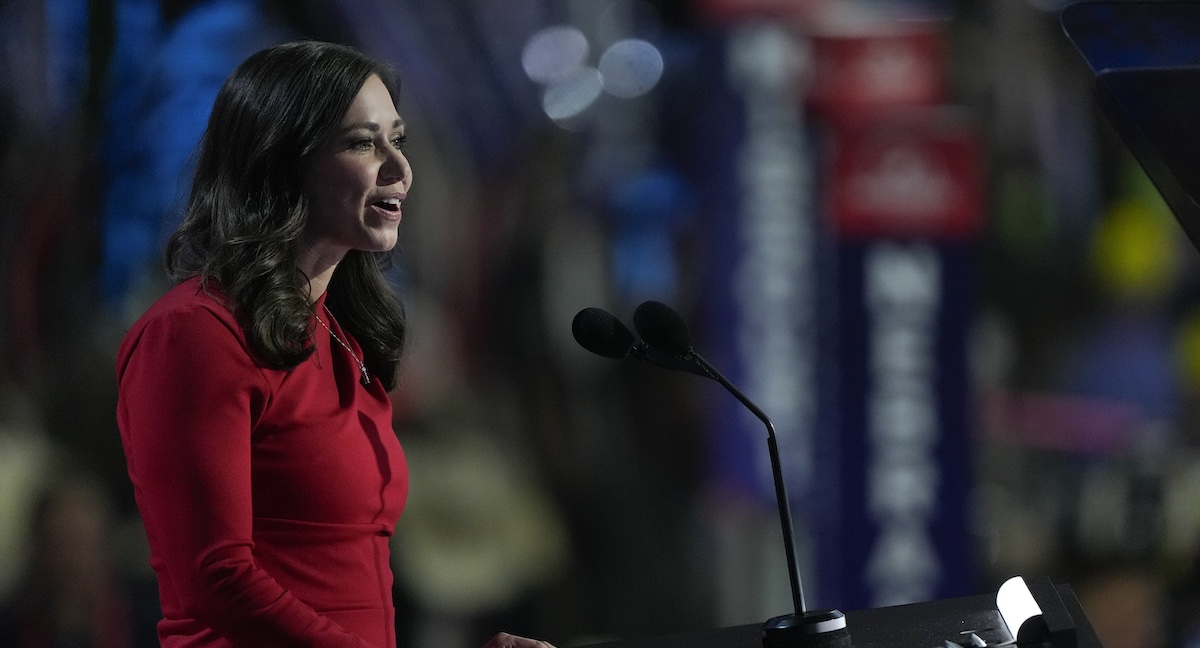 Katie Britt speaks at the Republican National Convention in Milwaukee, 7-15-2024