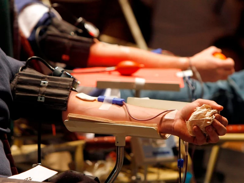 People donate blood. Tony Talbot/AP Photo