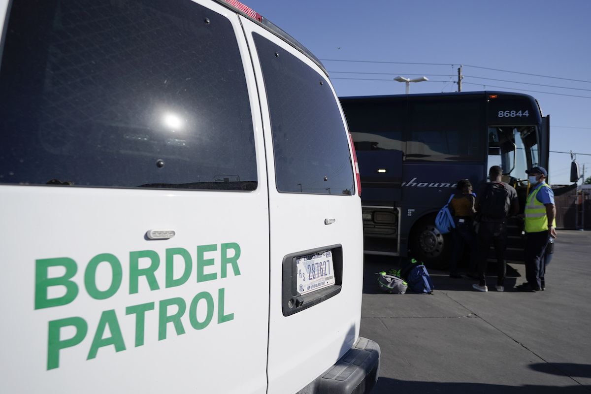 Border Patrol van at Southern Border