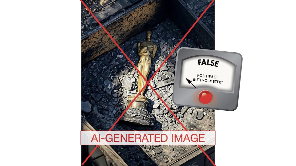 False image, burned Oscar, 1-12-2025