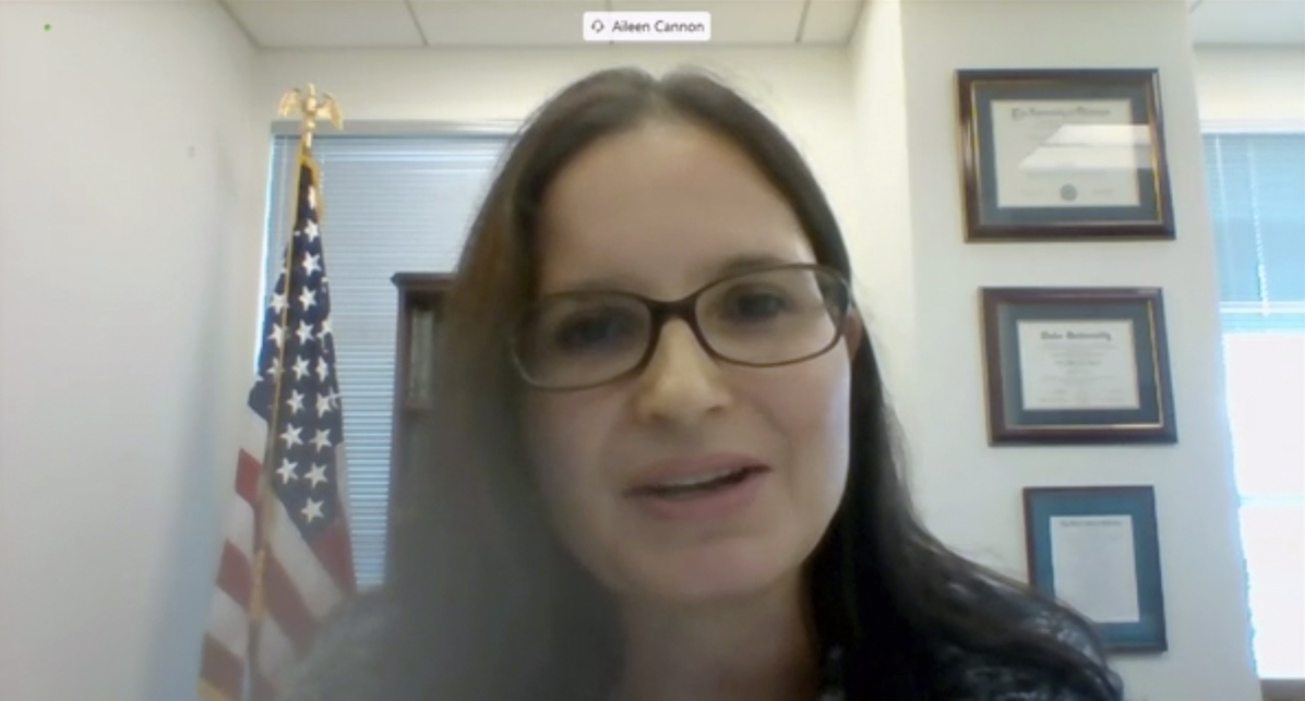 Aileen Cannon in confirmation hearing, 7-29-2020