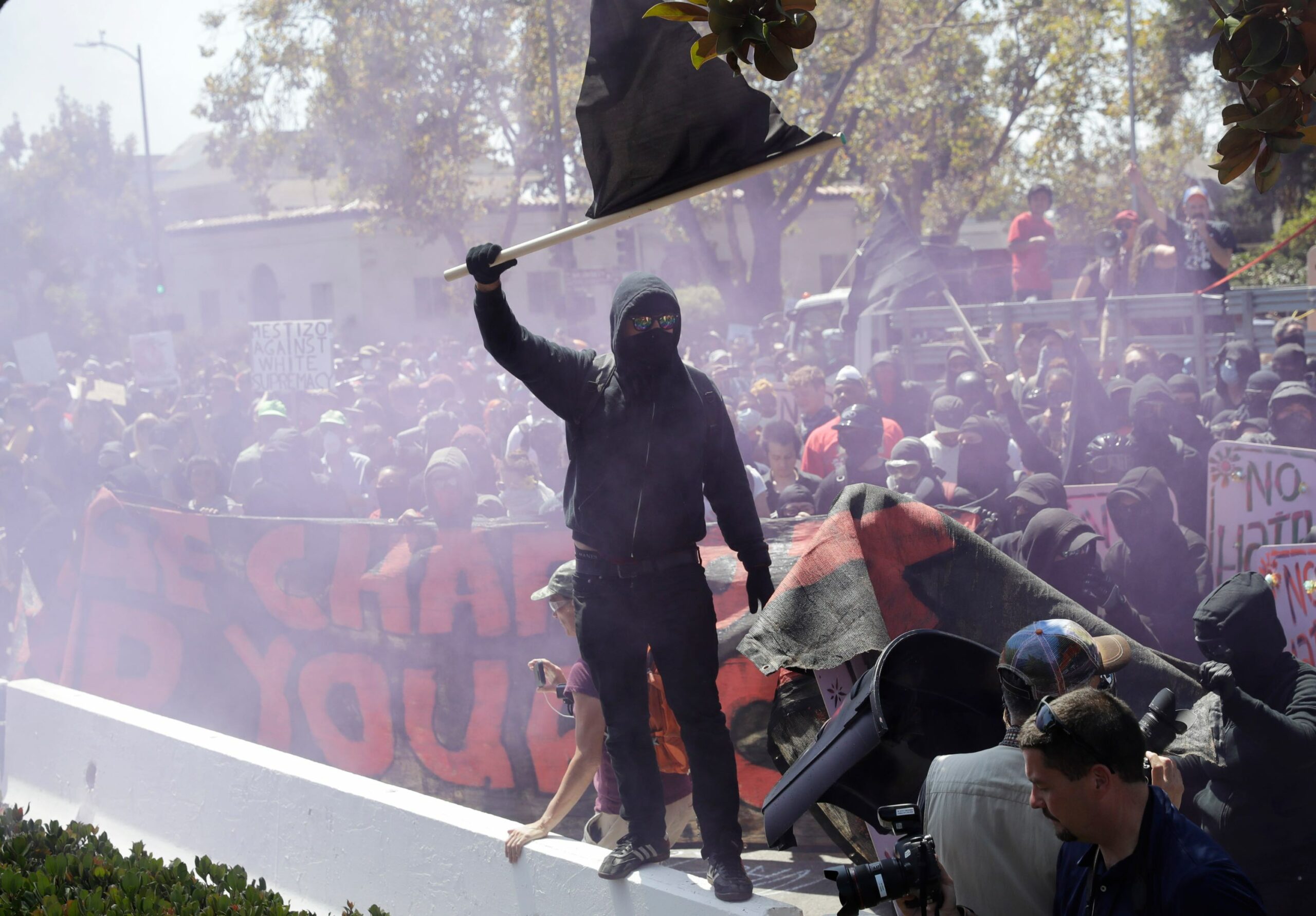 Antifa protesters in Berkeley
