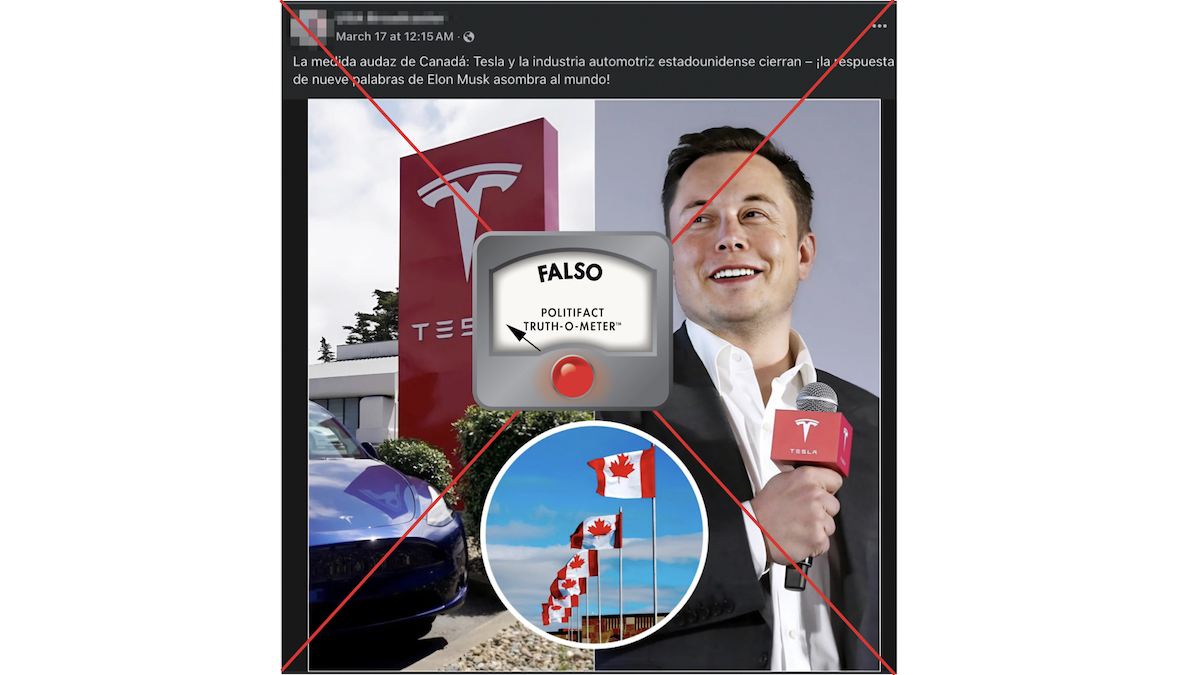 Grafico falso de medida que cerro la industria automotriz de EEUU en Canada