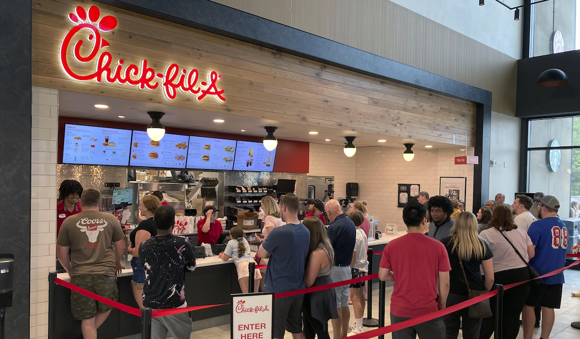 A Chick-fil-A restaurant in Little Falls, N.Y., 6-30-2023