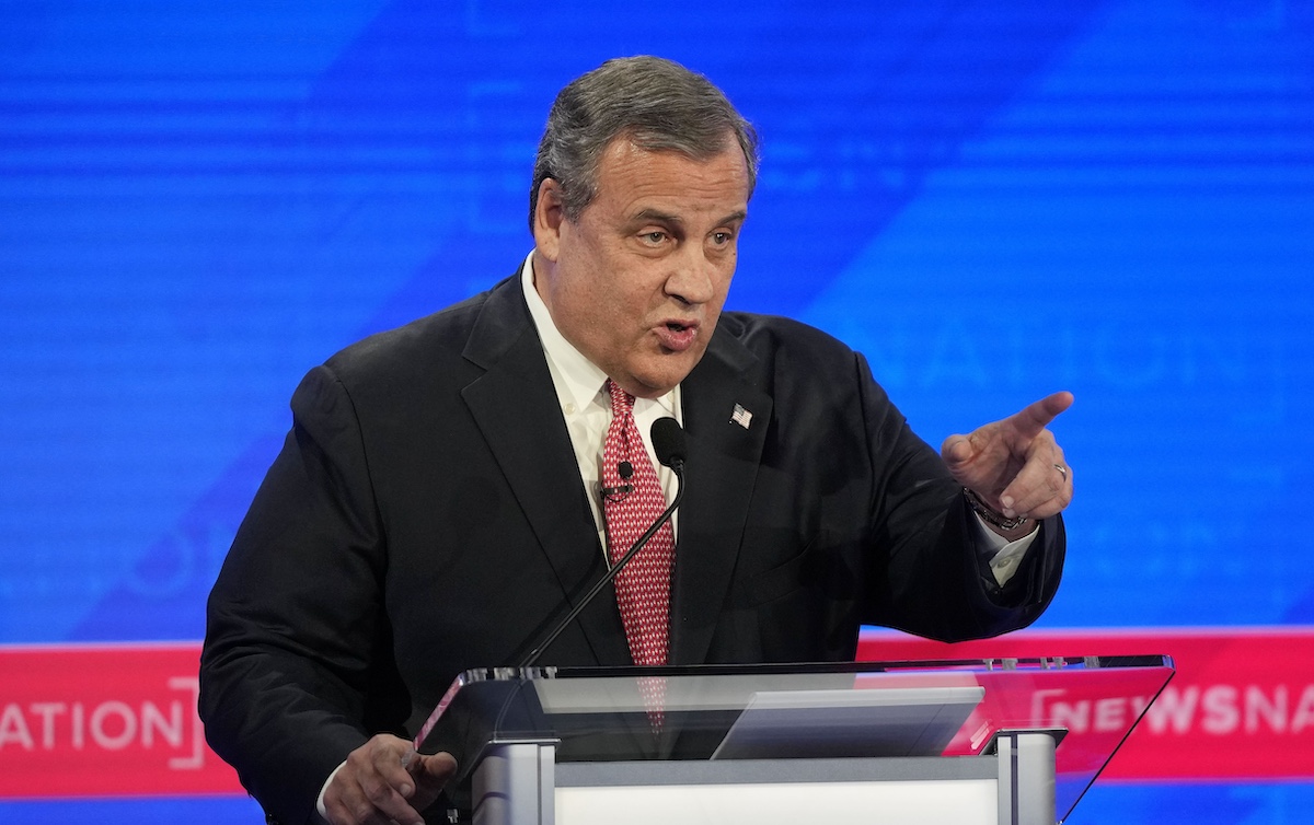Chris Christie at GOP debate in Tuscaloosa, Ala., 12-6-2023