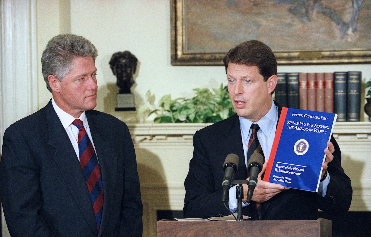 Bill Clinton and Al Gore, 9-20-1994