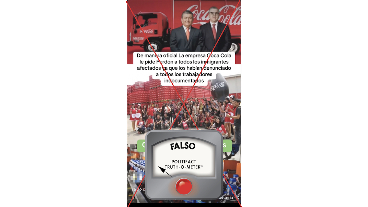 Grafico falso de Coca-Cola pidiendo perdón