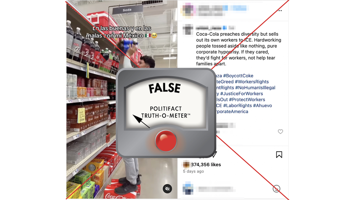 False graphic on Coke ICE raids