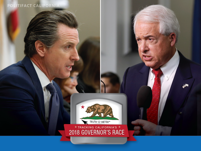 Gavin Newsom John Cox photo graphic