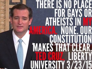 Unsupported Facebook meme Ted Cruz atheism gay marriage