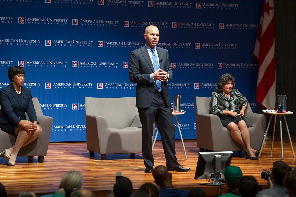 Washington, D.C.. mayoral candidates at American University.