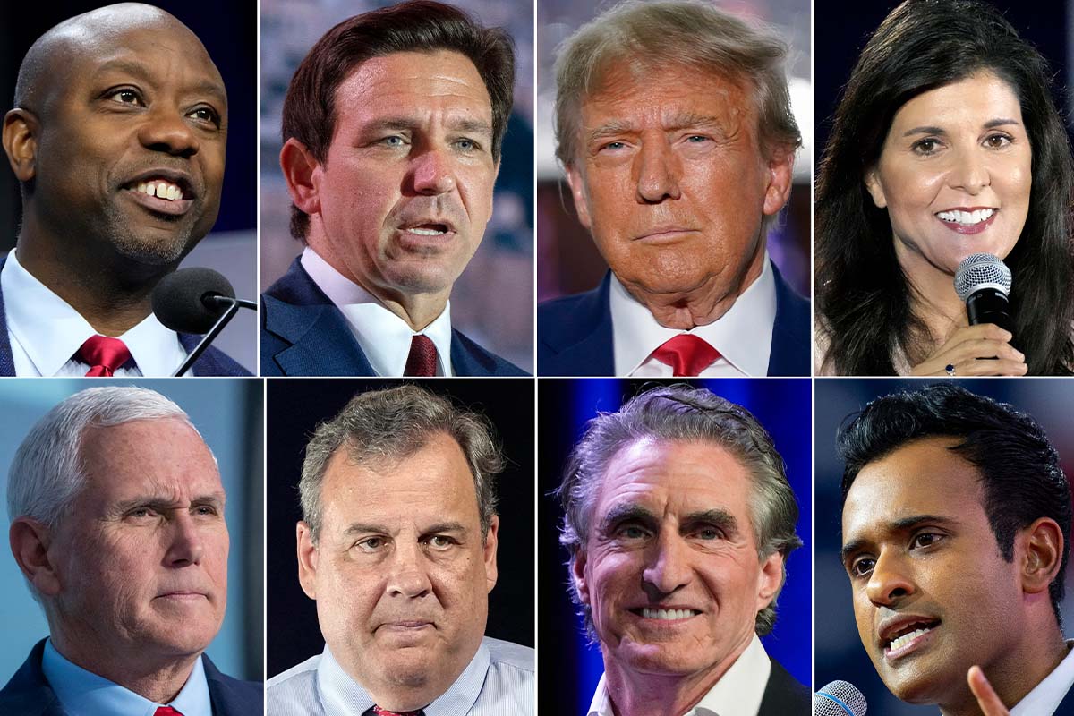 Republican debaters composite, 8-23-2023