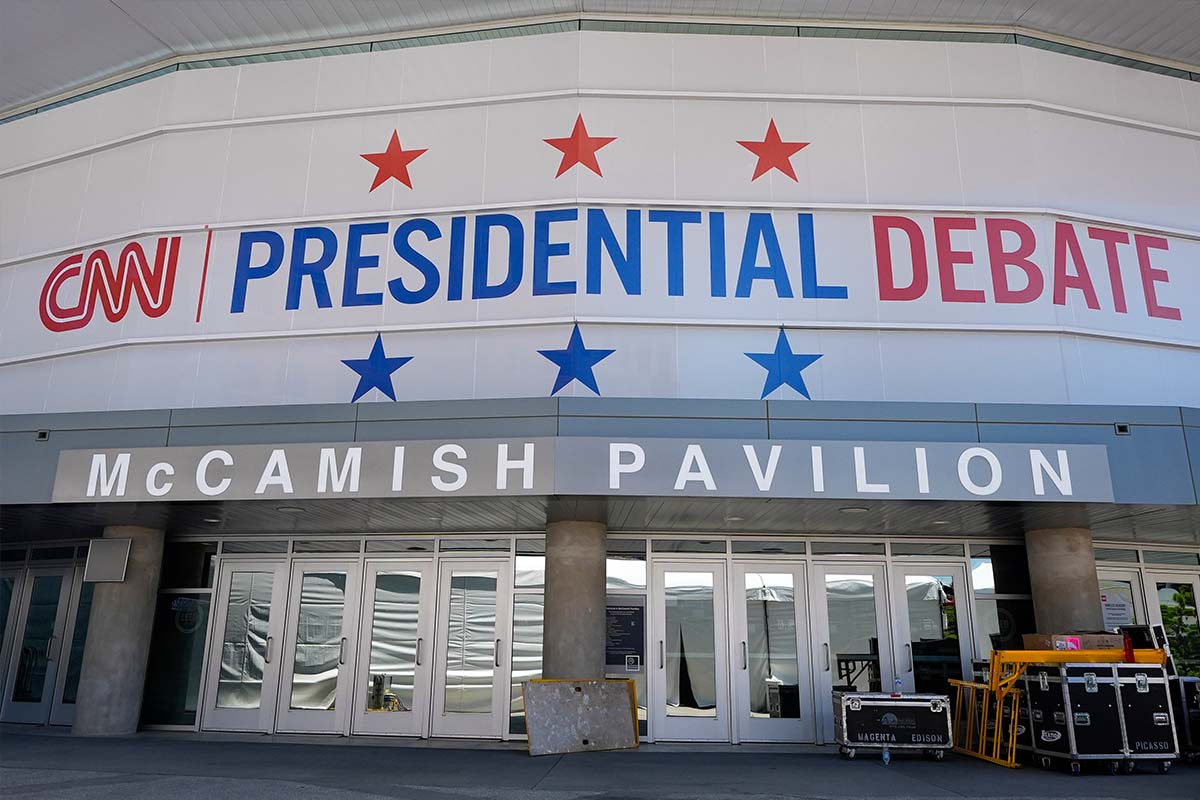 CNN presidential debate signs in Atlanta (1), 6-25-2024