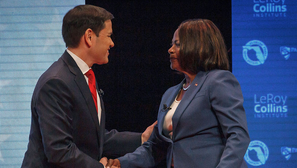 Rubio and Demings shake hands