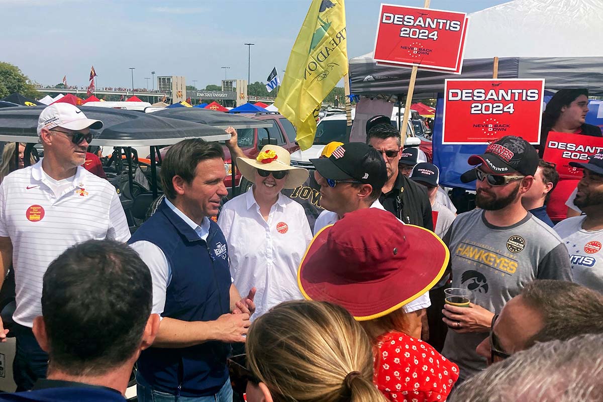 Ron DeSantis in Ames, Iowa, 9-9-2023