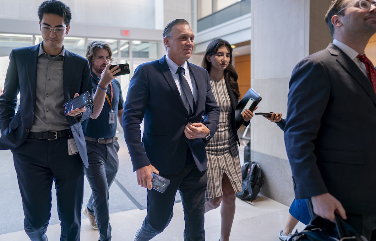 Devon Archer walking to testify before Congress, 7-31-2023