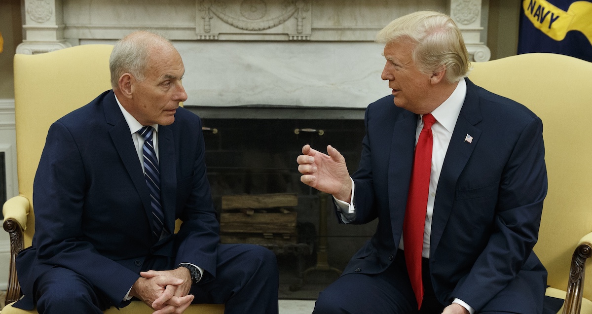 John Kelly and Donald Trump at the White House, 7-31-2017