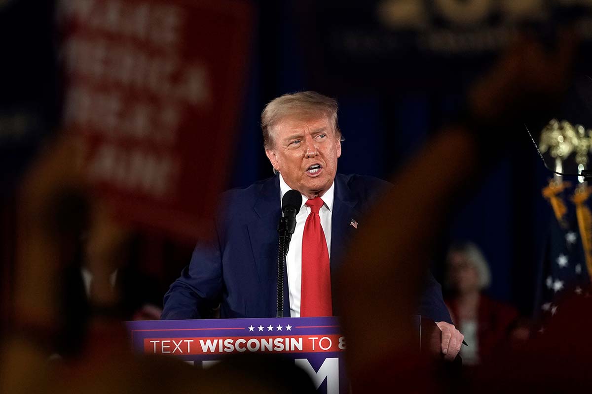 Donald Trump at Waukesha, Wis, rally, 5-1-2024