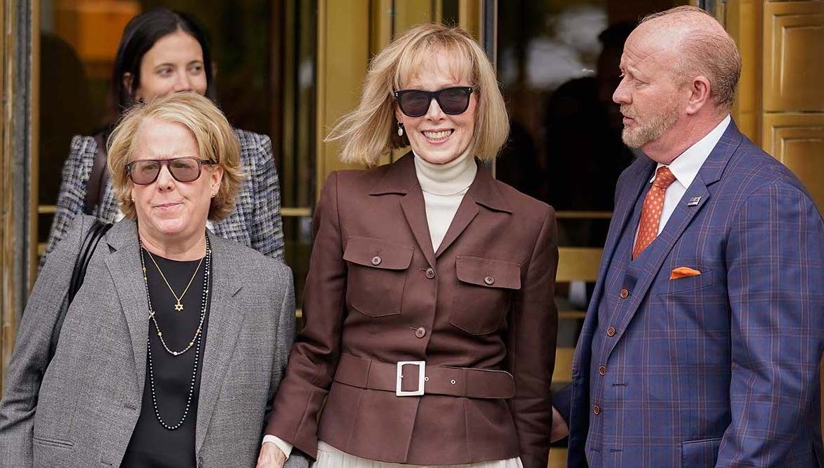 E. Jean Carroll exits court in New York, 5-9-2023