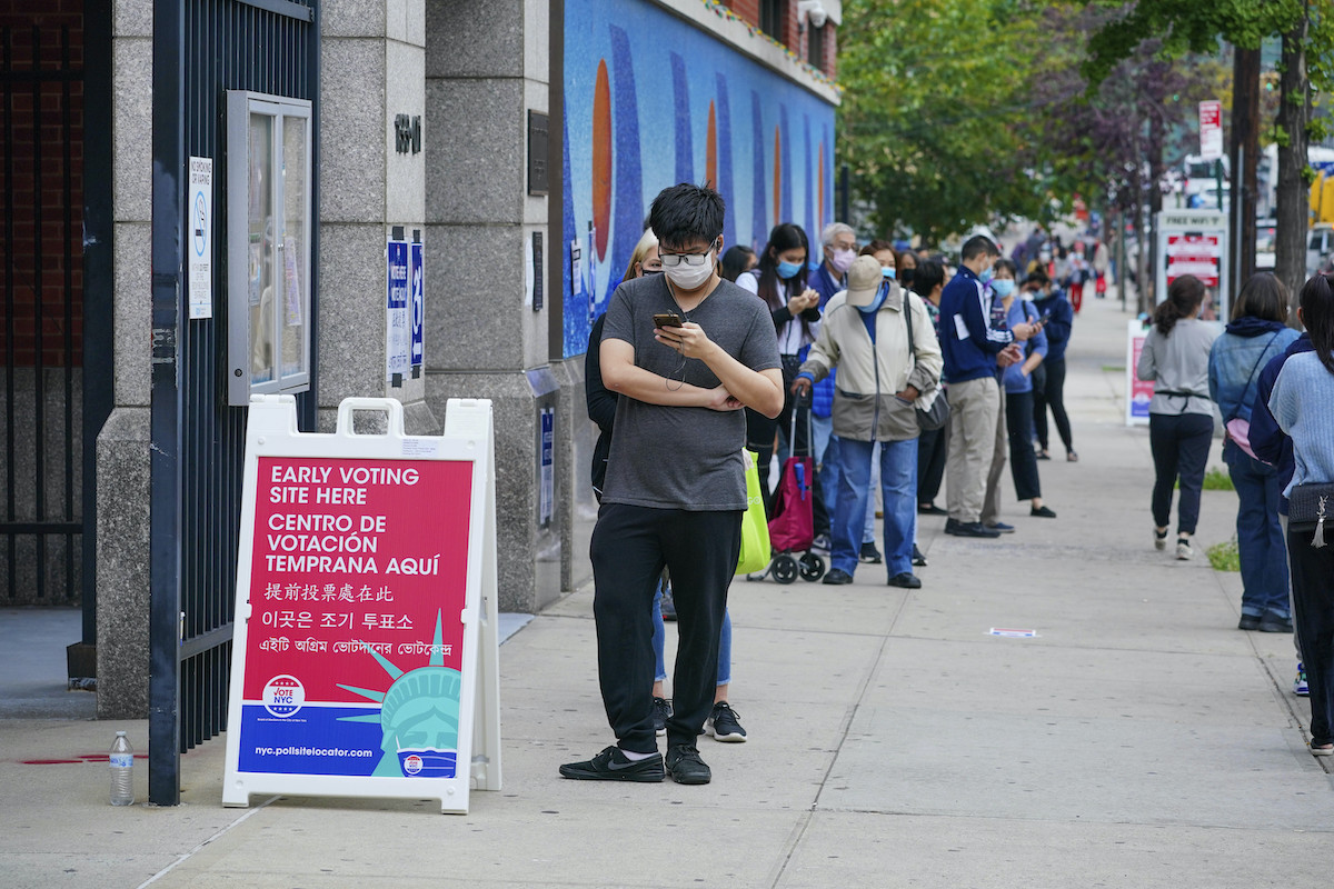 early voting in New York City 10-24-20