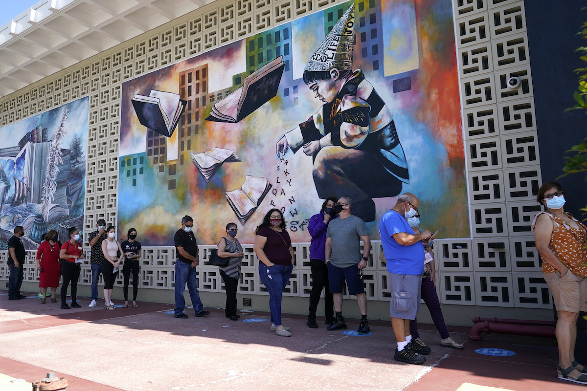 Early voting in Hialeah Florida 10-27-20