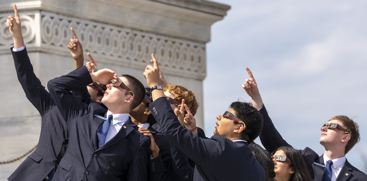 Eclipse in Washington, D.C., 4-8-2024