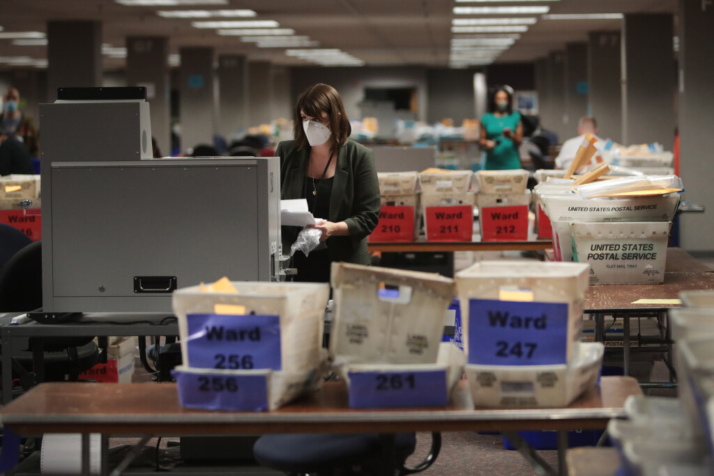 Wisconsin election counting in Milwaukee, 11-4-2024