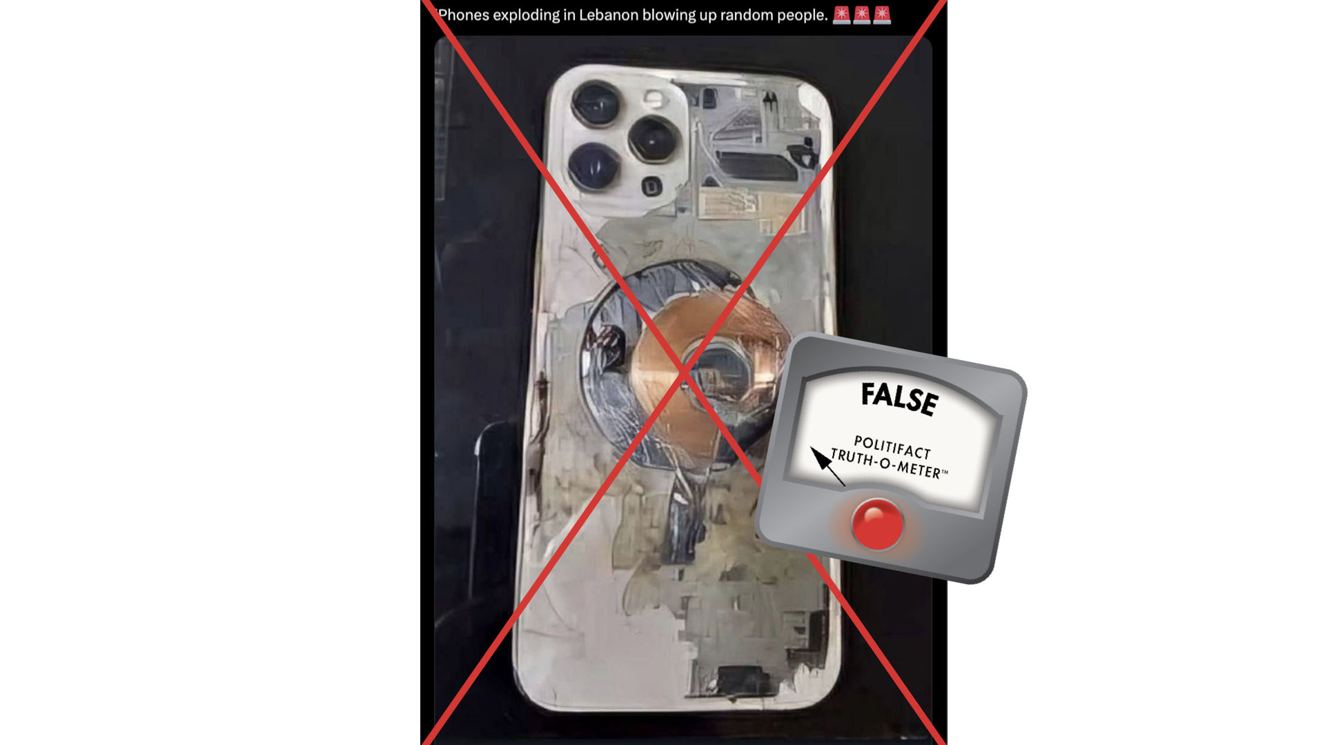 False claim, Lebanon explosion, 9/18/24