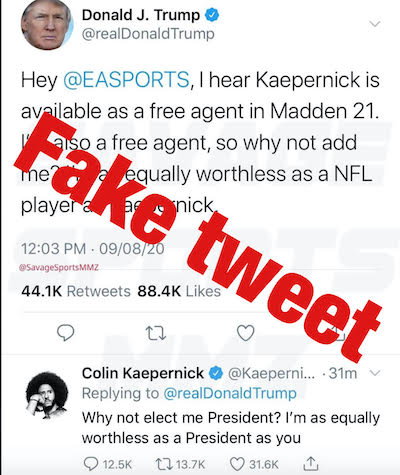 fake Donald Trump tweet