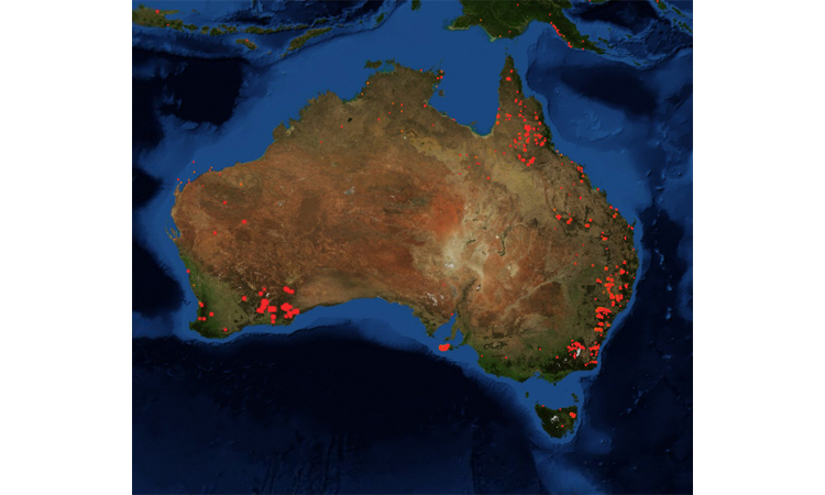 FIRMS image of Australia