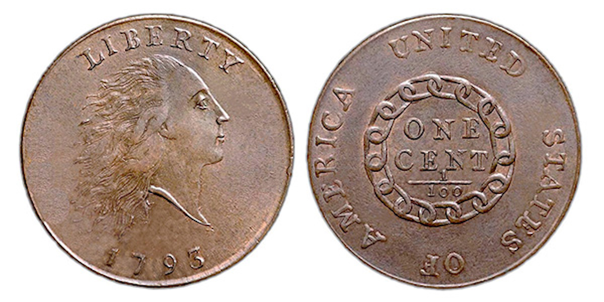 1793 penny from U.S. Mint