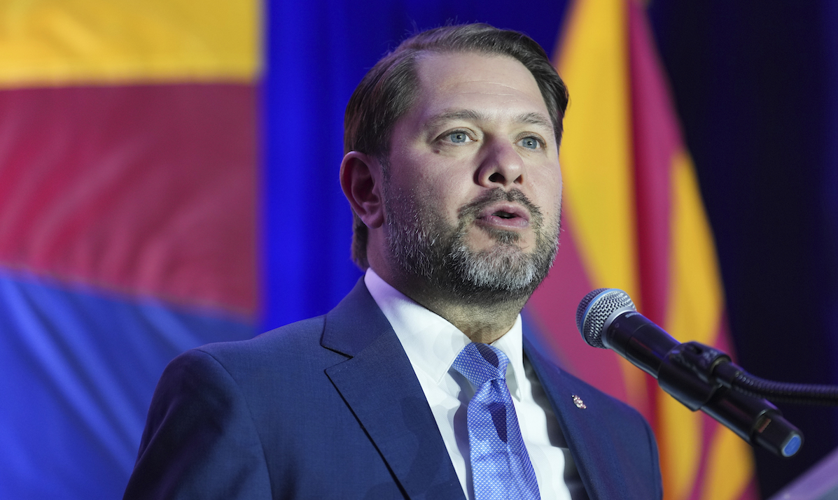Rep. Ruben Gallego, D-Ariz., in Phoenix, 11-05-24