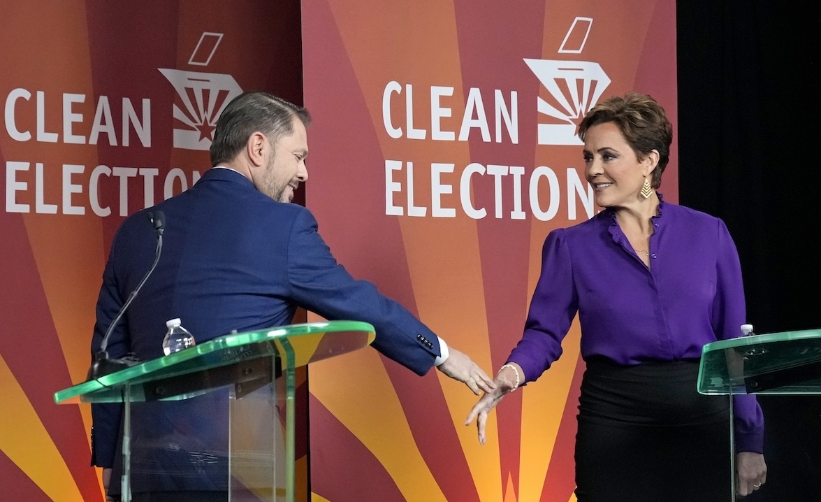 Ruben Gallego-Kari Lake Arizona U.S. Senate debate in Phoenix, 10-9-2024