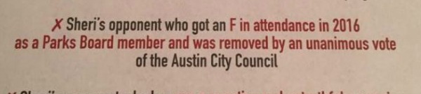 Sheri Gallo Alison Alter board absences mailer 11/16