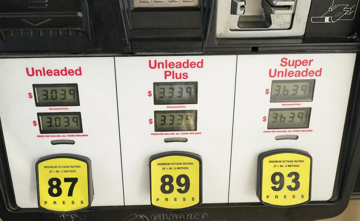 Gasoline pumps in Richland, Mississippi, 9-6-2023