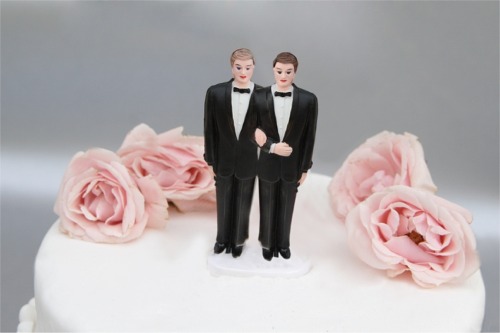 gay wedding cake topper