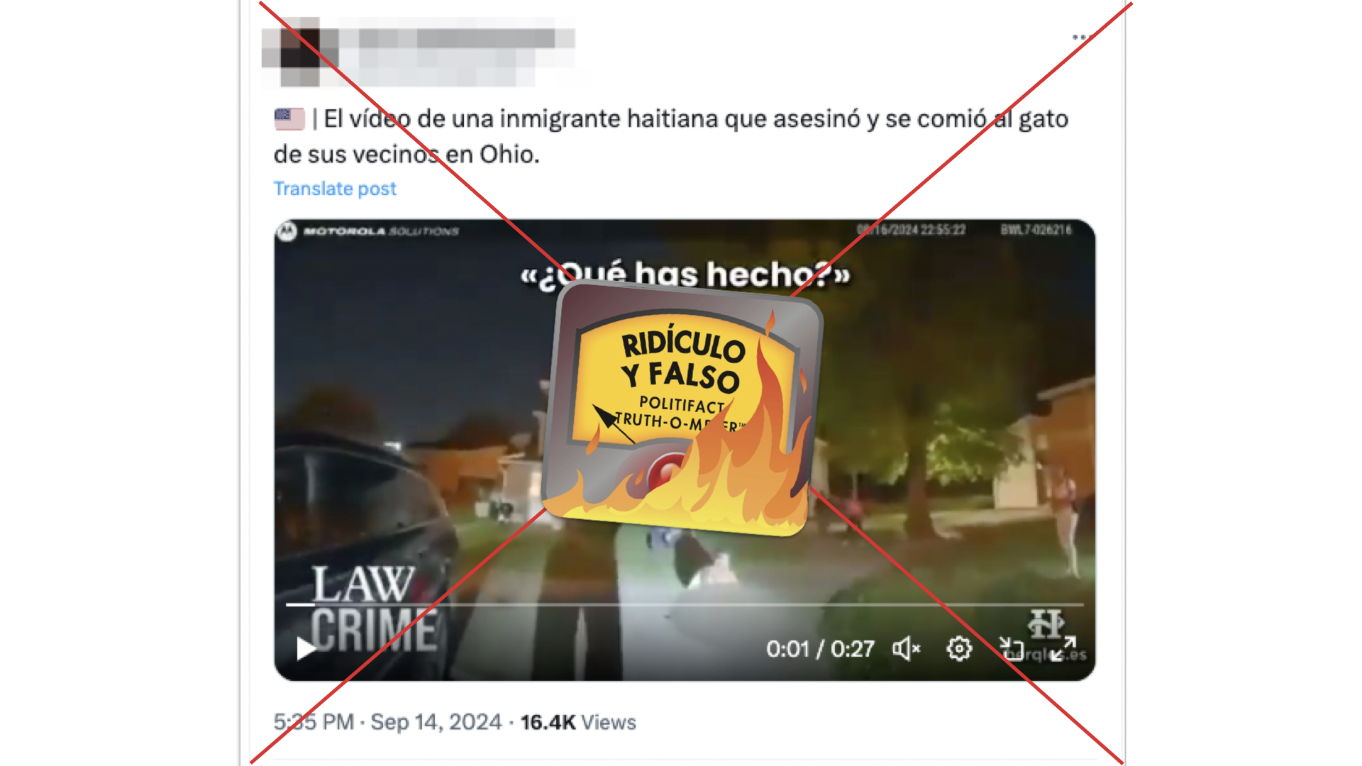 Grafico POF de mujer que mato gato en Ohio