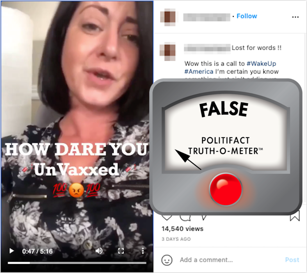 Halifax anti-vaccine video with False logo