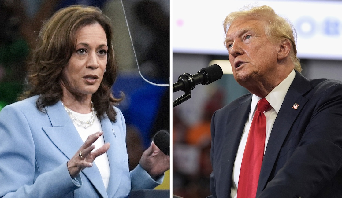 Kamala Harris and Donald Trump for KFF story, 8-26-2024