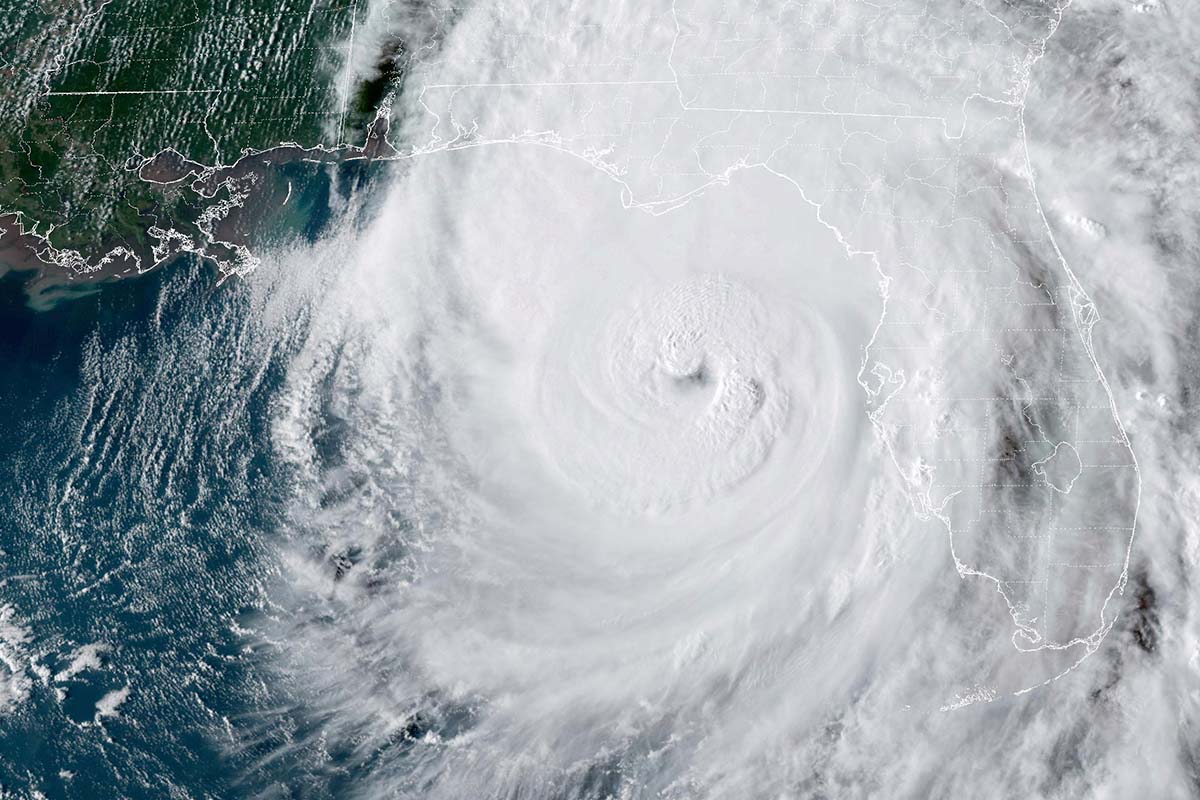 Hurricane Helene satellite image, 9-26-2024