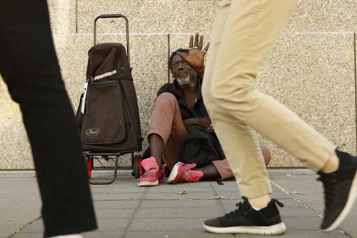 Homeless man in Sacramento